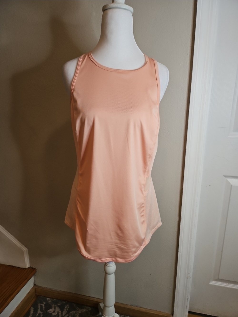 Tek Gear Dry Fit Peach Flowy Athletic Tank Top Size Small